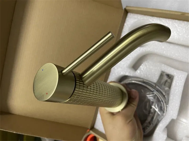 Brushed Rose Gold Bathroom Faucet Brushed Gold Basin
