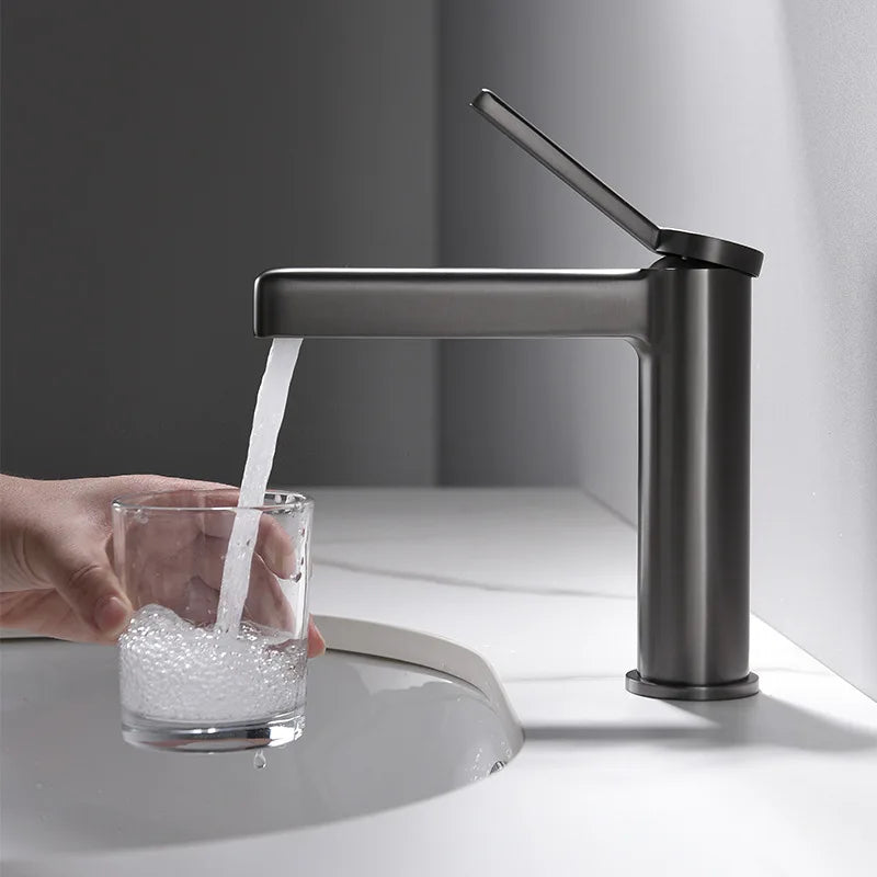 Arrival Gray Black Bathroom Basin Faucet Handle Hole