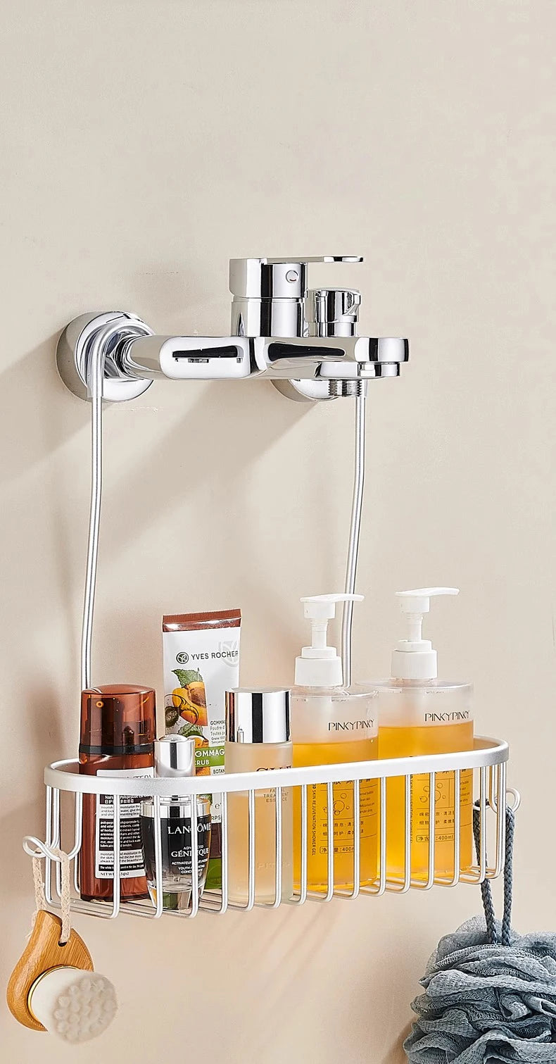 Shower Caddy Hanging Organizer Shower Basket Hooks Storage