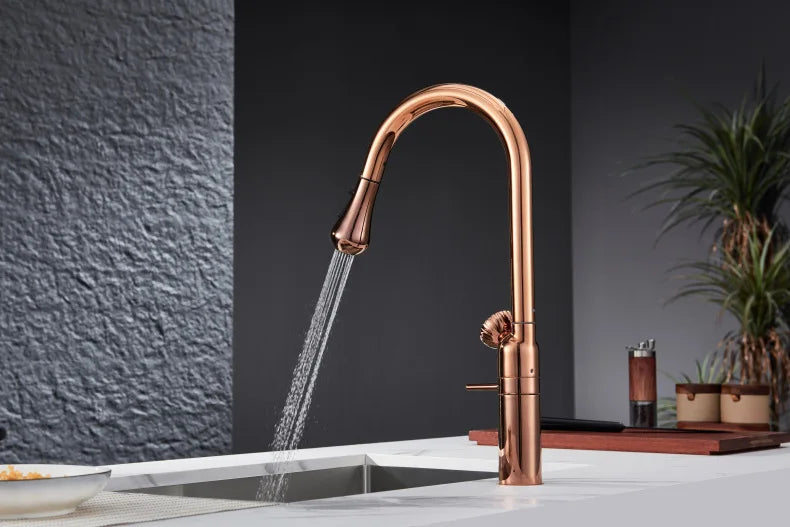 Zappo Modes Faucet Rose Gold 360 Swivel Pull