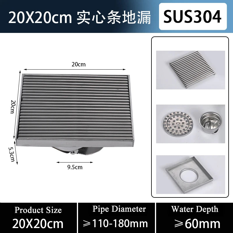 Brass Shower Drain Bathroom Floor Drain Washing Machine