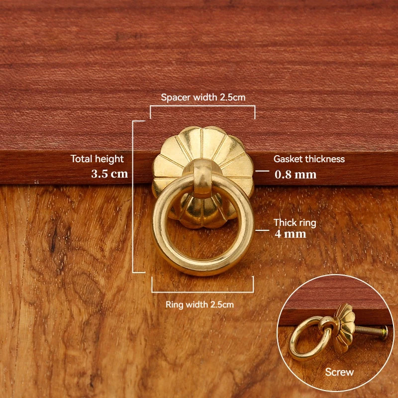 Chinese Medicine Cabinet Circular Ring Tea Can Pull