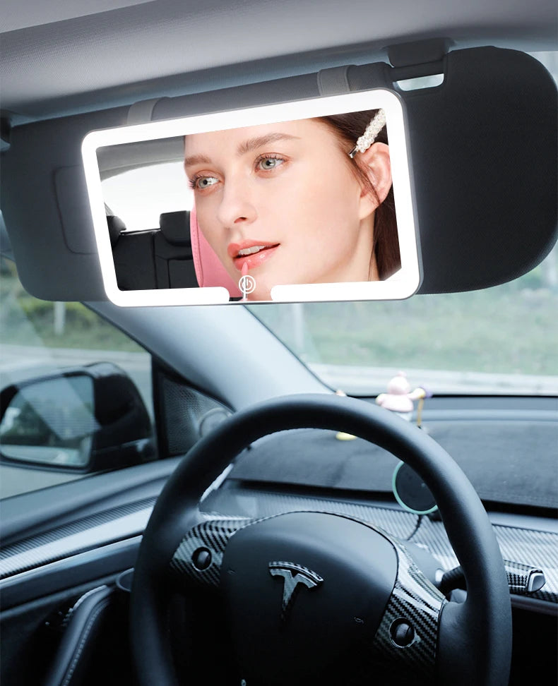 Universal Car Sun Visor Makeup Mirror Led Fill