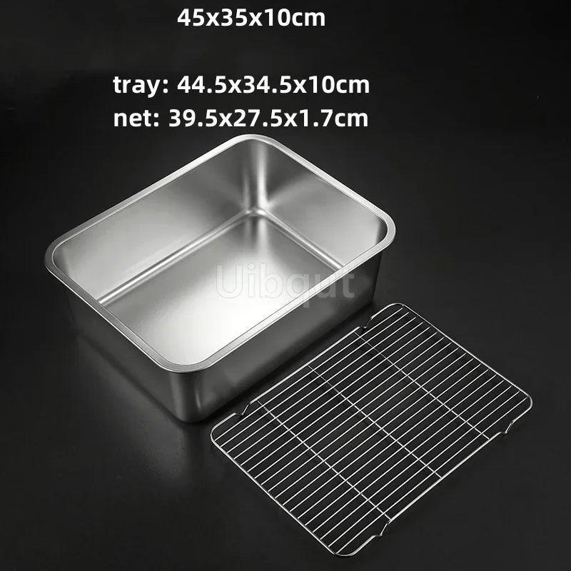 Deep Square Plate Basin Rack Pallet Stainless Steel