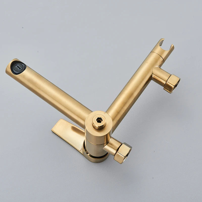 Bathtub Faucet Brass Wall Mounted Bathroom Shower Mixer
