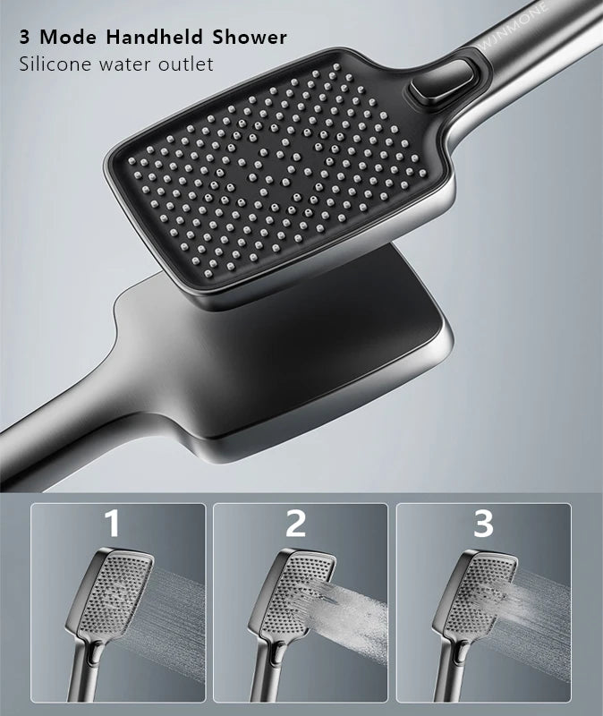 Modern Bathrooms Shower System Glass Panel Bathtub Rain