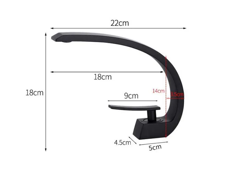 Basin Faucet Modern Bathroom Mixer Tap Black Gold