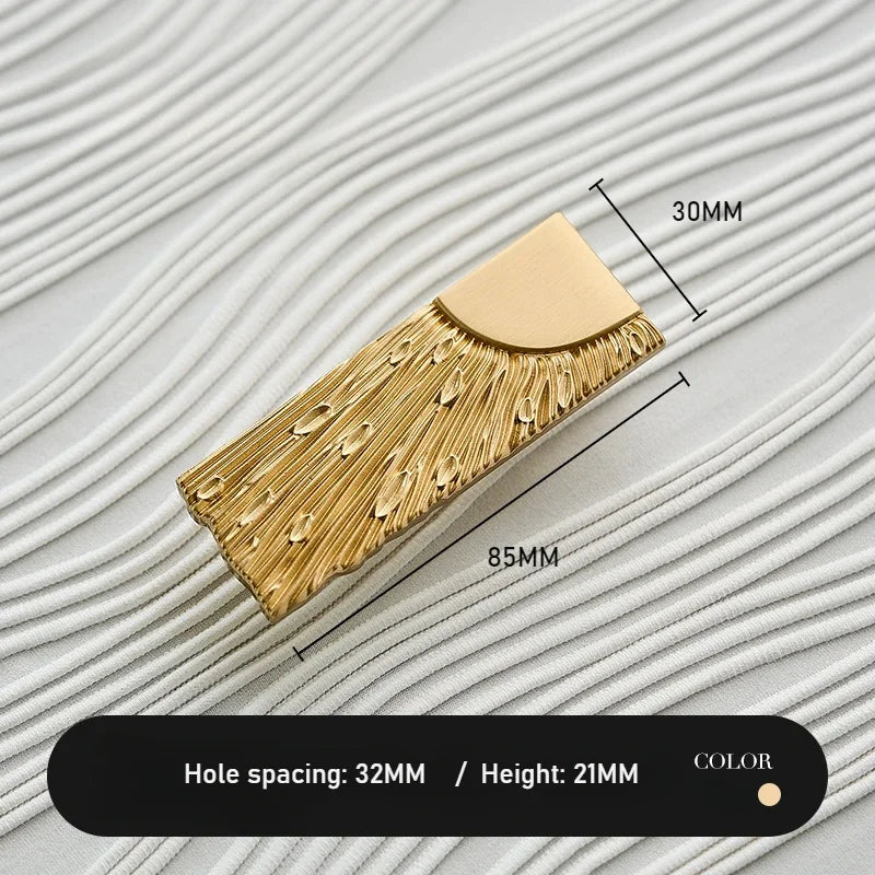 Unique Lines Satin Brass Handle Closet Wardrobe Door