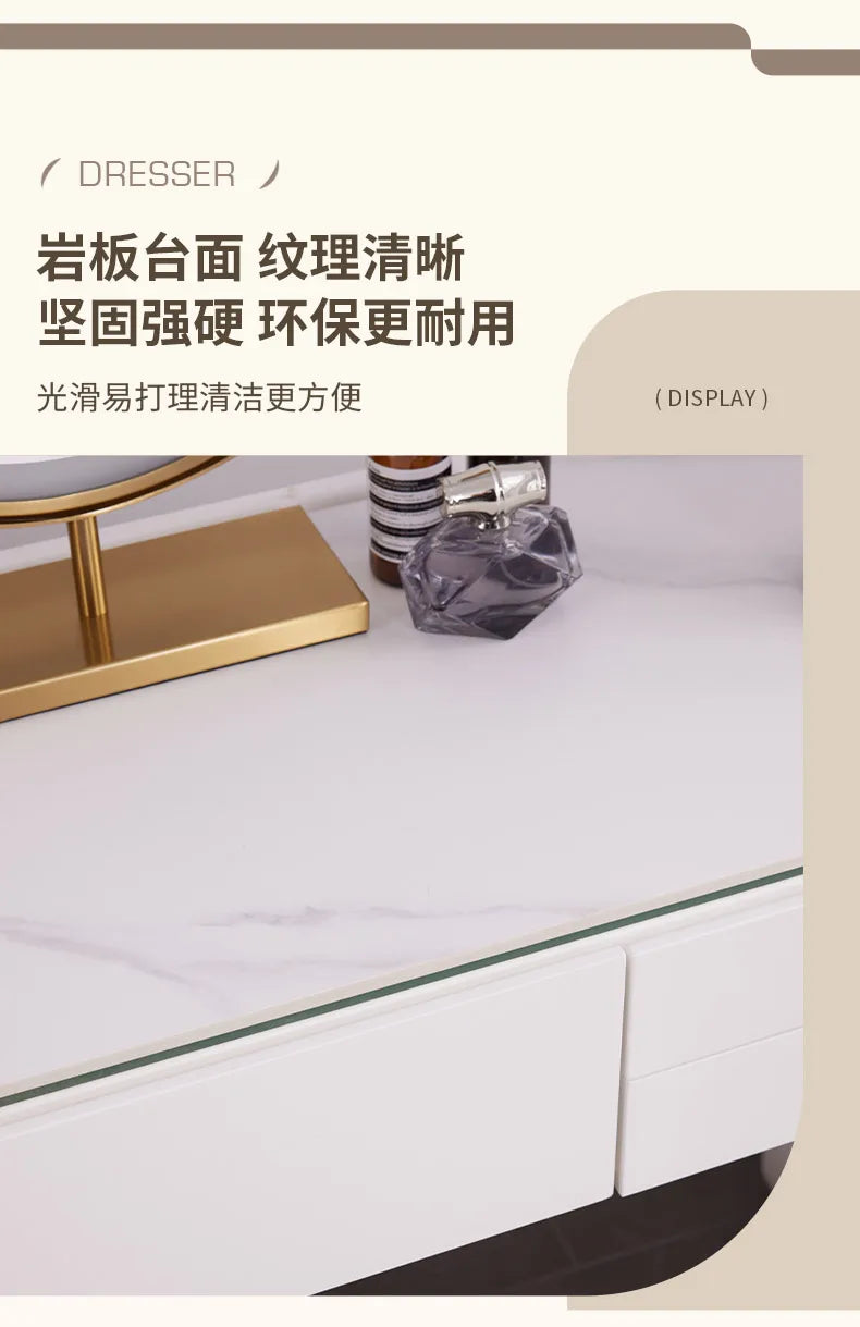 White Modern Vanity Table Living Room Makeup Vanity