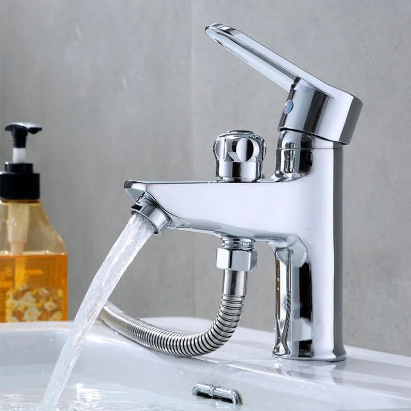 Brass Bathroom Basin Faucet Black Handle Tap Sink