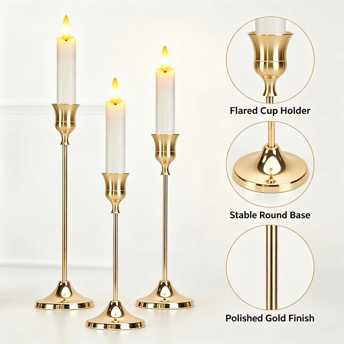 Wedding Decor Slim Stem Candle Holder Of Classic