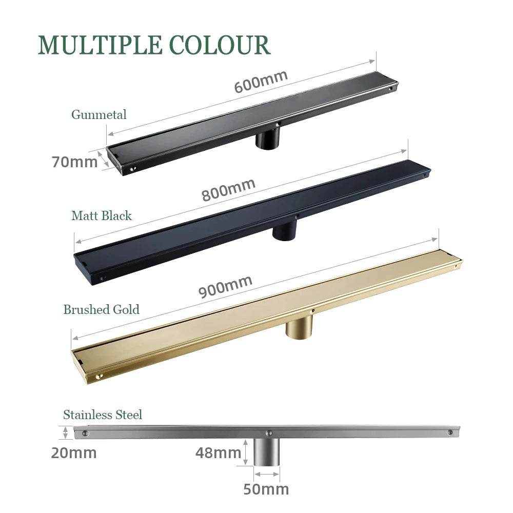Bathroom Floor Drain Invisible Brushed Gold Shower Drain