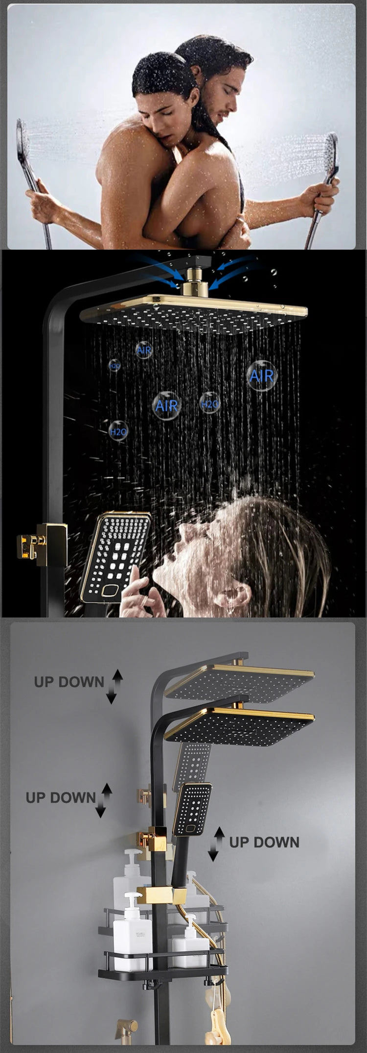 Thermostatic Bathroom Shower System Solid Brass Bathroom Faucets