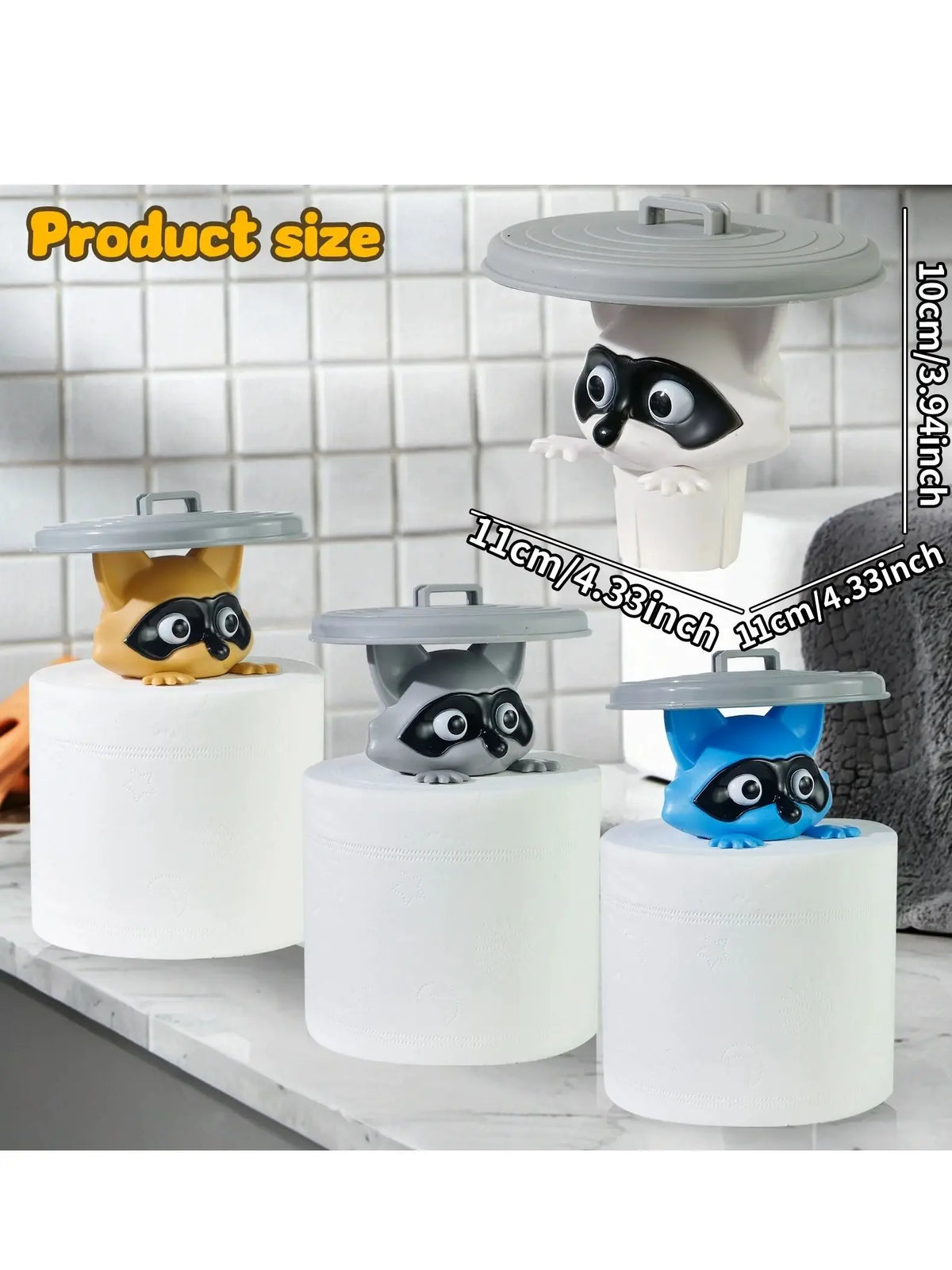 Fun Dog Raccoon Sheep Toilet Paper Holder Decor