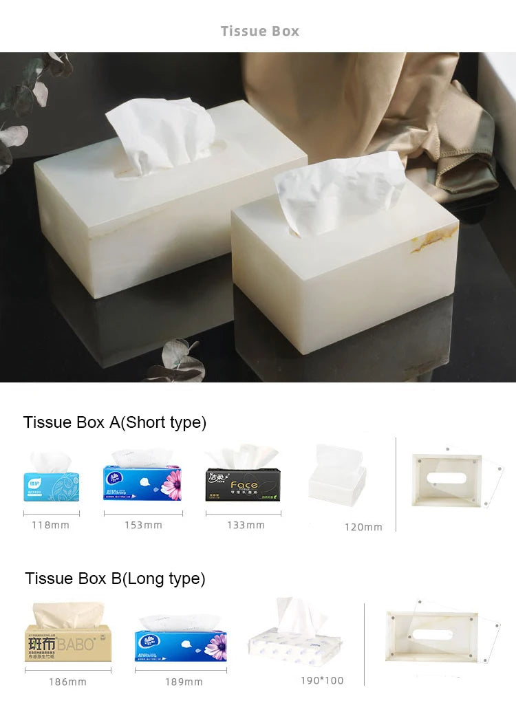White Onyx Natural Marble Bathroom Elegant Soap Dispenser