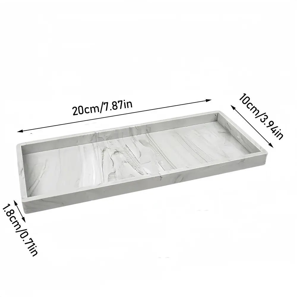 Thickened Bathroom Counter Tray Rectangular Lightweight Silicone