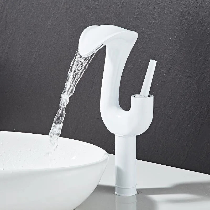 Tuqiu Black Bathroom Faucet Brass Gold Basin Faucet