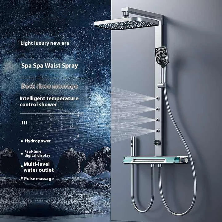 White Spa Waist Spray Digital Bathroom Shower Ambient