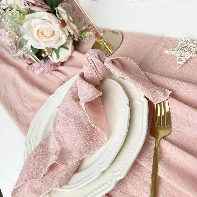 50pcs Handmade Gauze Napkins 30x30cm Cotton Cloth Napkins