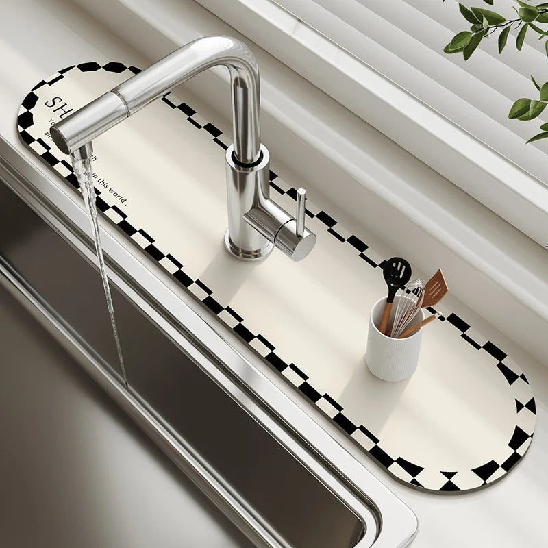 Classic Diotomite Sink Faucet Table Mat Toilet Drain