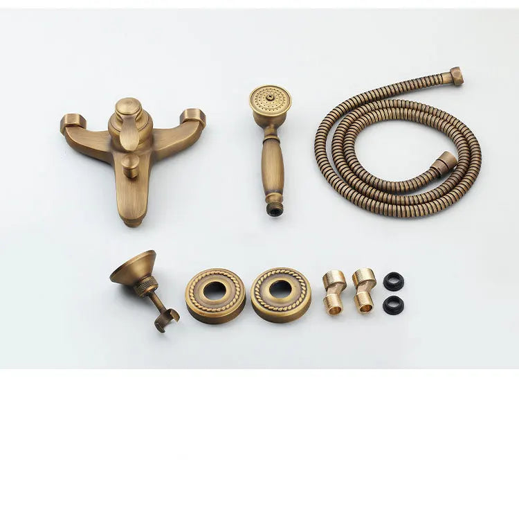 French Brass Simple Shower Spray Handheld Shower Head