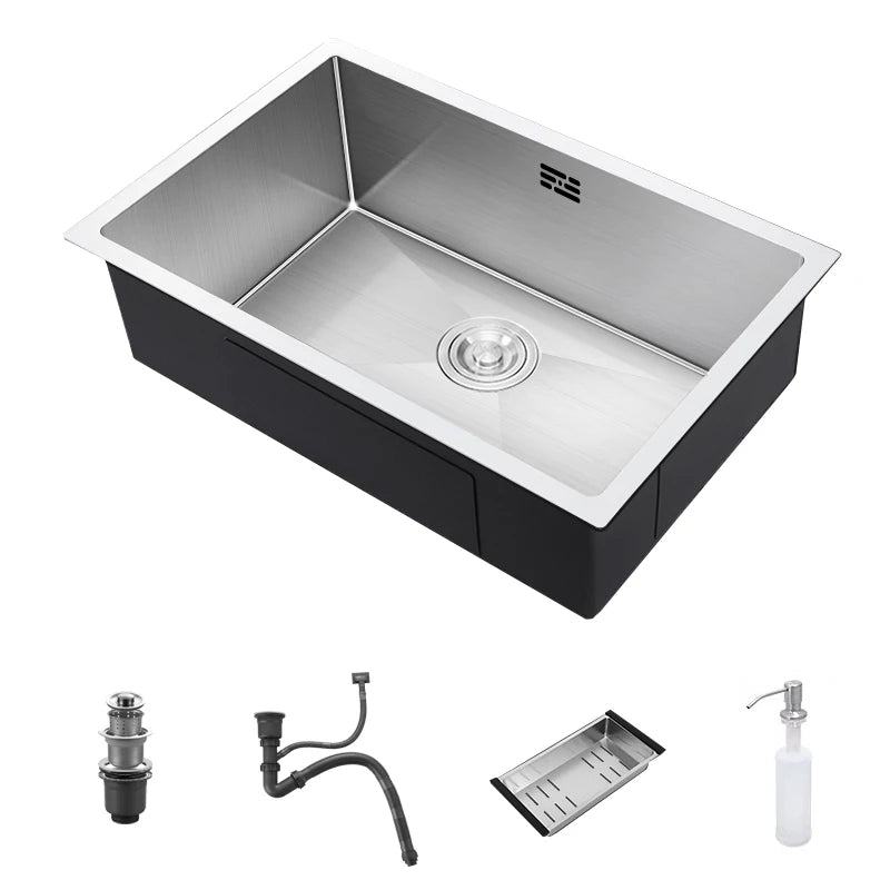 304 Stainless Steel Sink Bowl Basin Undermount Handmade