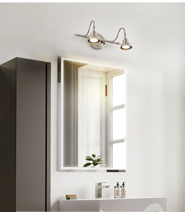 Led Mirror Headlight Anti Fog Mirror Cabinet Bathroom