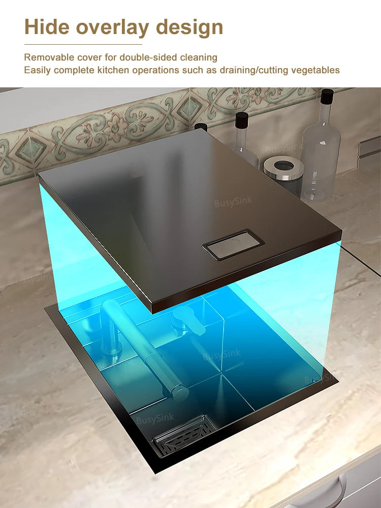 Hidden Sink Stainless Steel Sinks Bar Small Slot