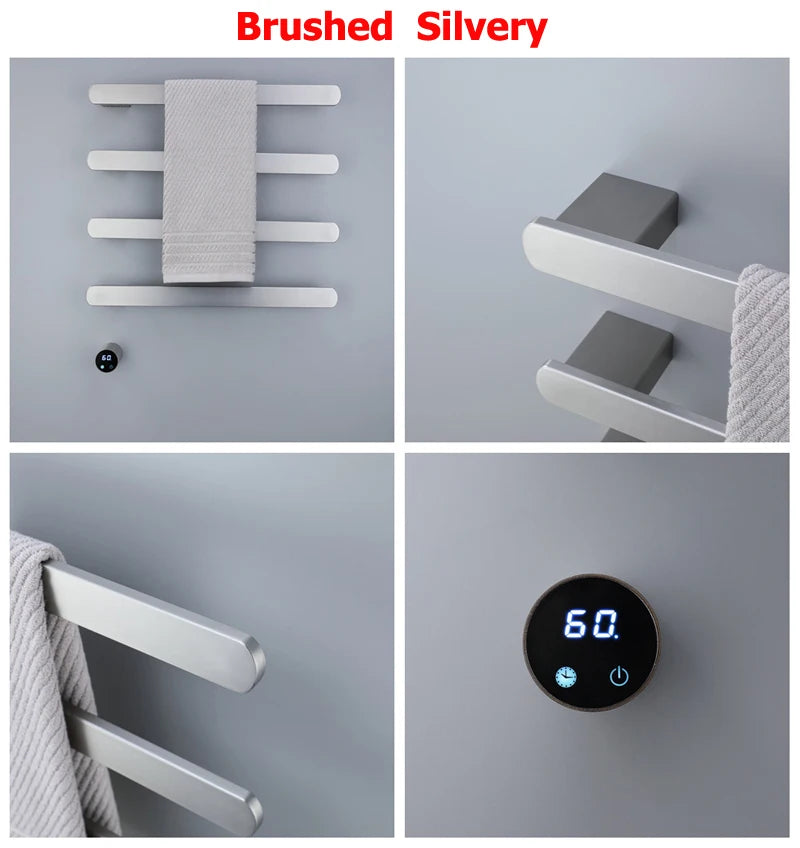 Model Horizontal Style Intelligent Heated Towel Rack Wihte