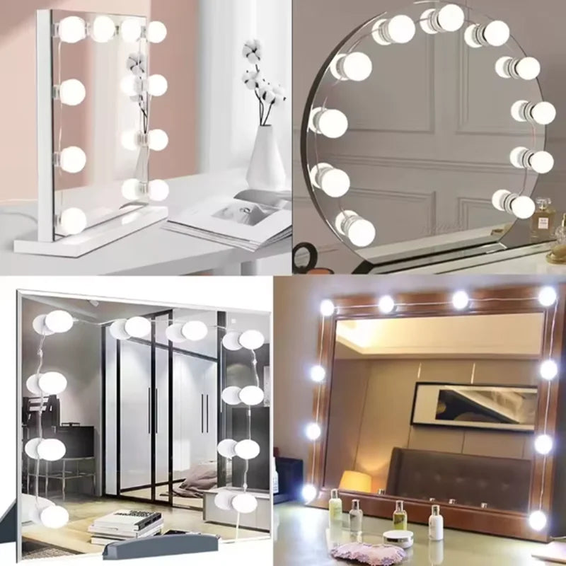 Detachable Bulbs Professional Makeup Mirror Lamp Usb Power
