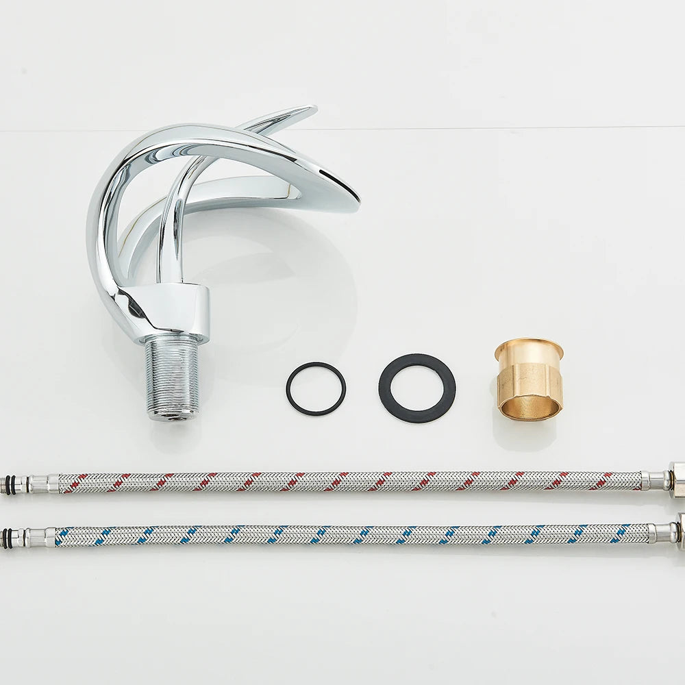 Waterfall Creative Bathroom Basin Faucet Sink Faucet Deck