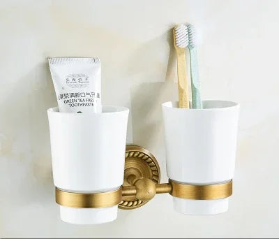 Solid Brass Bathroom Hardware Sets Antique Bronze Bath