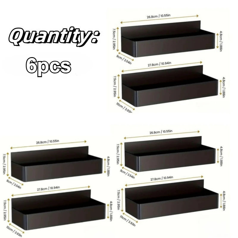 6pcs Magnetic Storage Rack Refrigerator/Washing Machine No-Drill