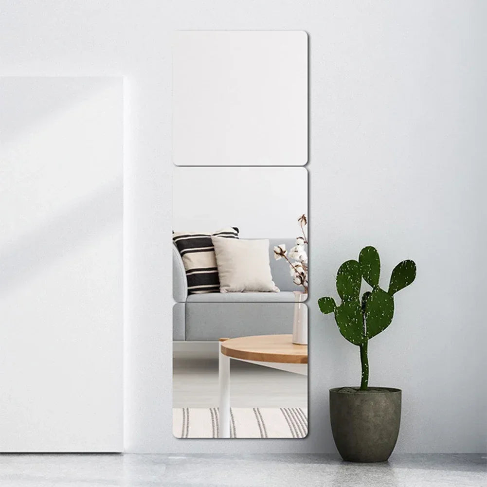 20x20cm Acrylic Flexible Mirror Sheets Mirror Wall Sticker