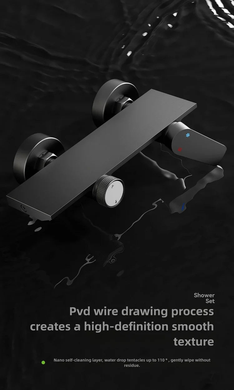 Gray Bathroom Shower Rainfall Shower Faucet Apartment Hotels