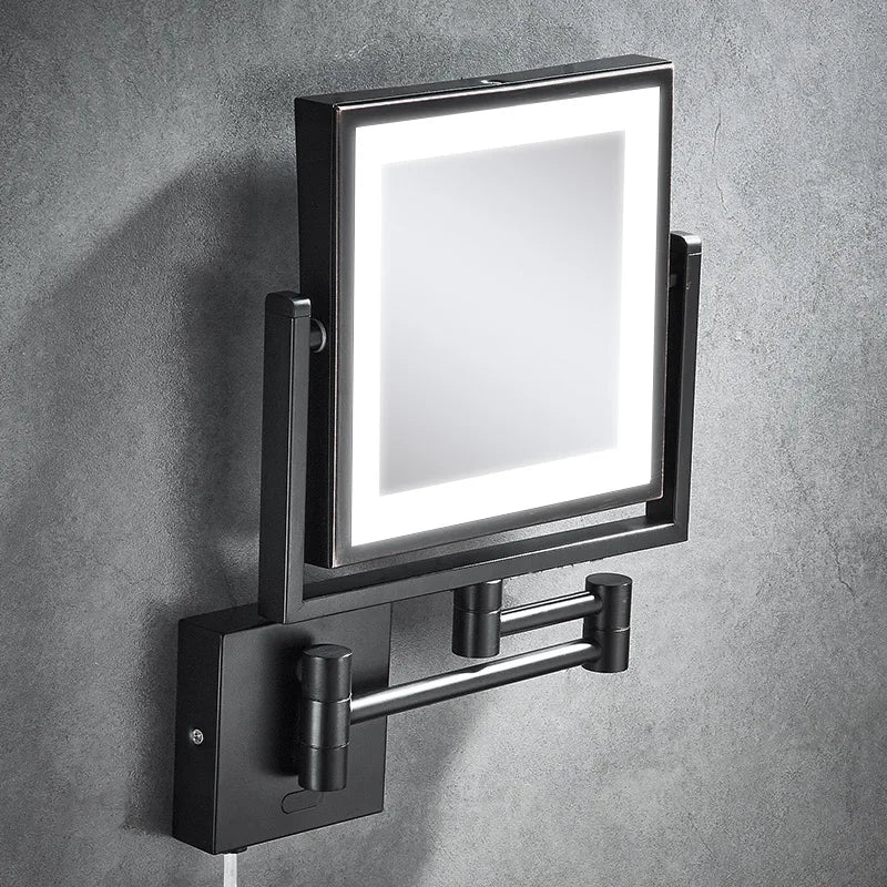 Magnifying Bathroom Mirror Hunnise Quality Brass Gold Hotel