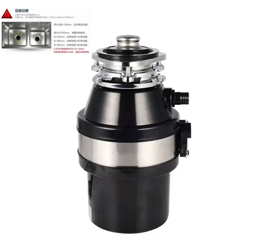 220v Food Waste Disposer Sink Garbage Processor Food