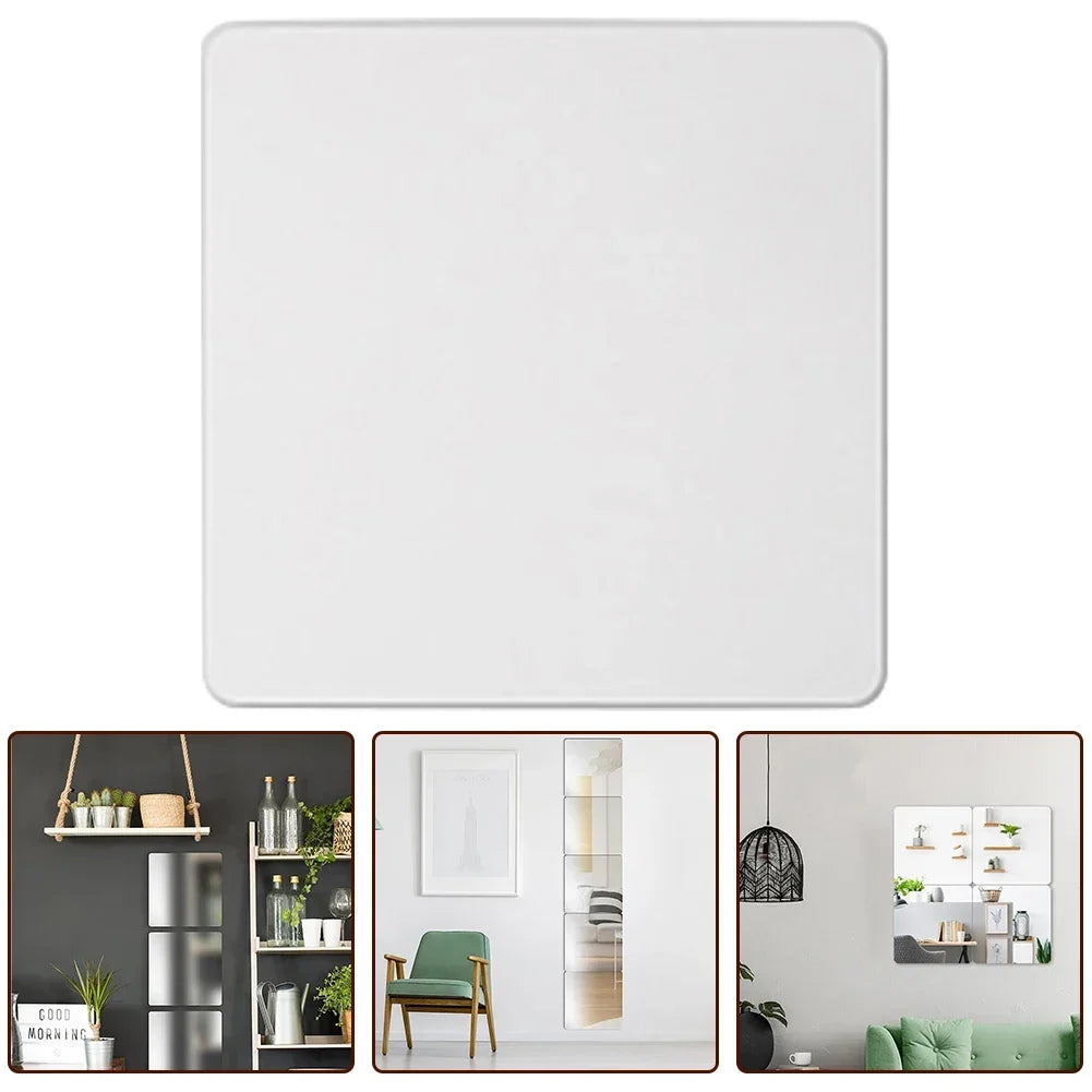 20x20cm Acrylic Flexible Mirror Sheets Mirror Wall Sticker