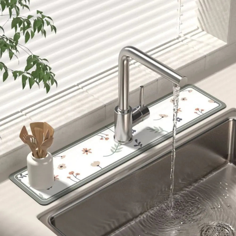 Fashion Sink Faucet Mat Bathroom Countertop Protector Pad