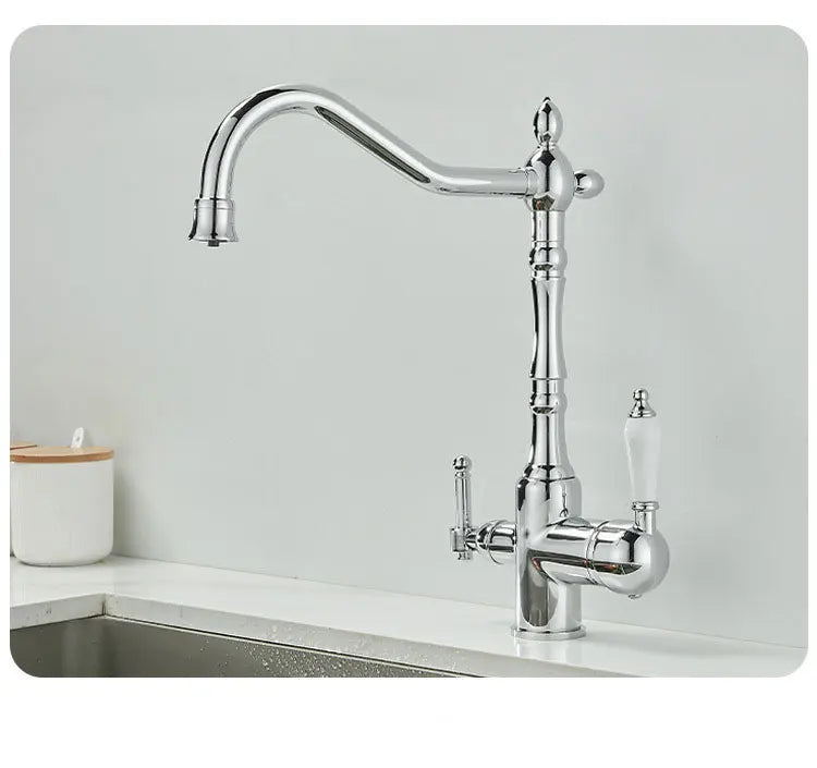 French Brass Light Luxury Three In One Pure