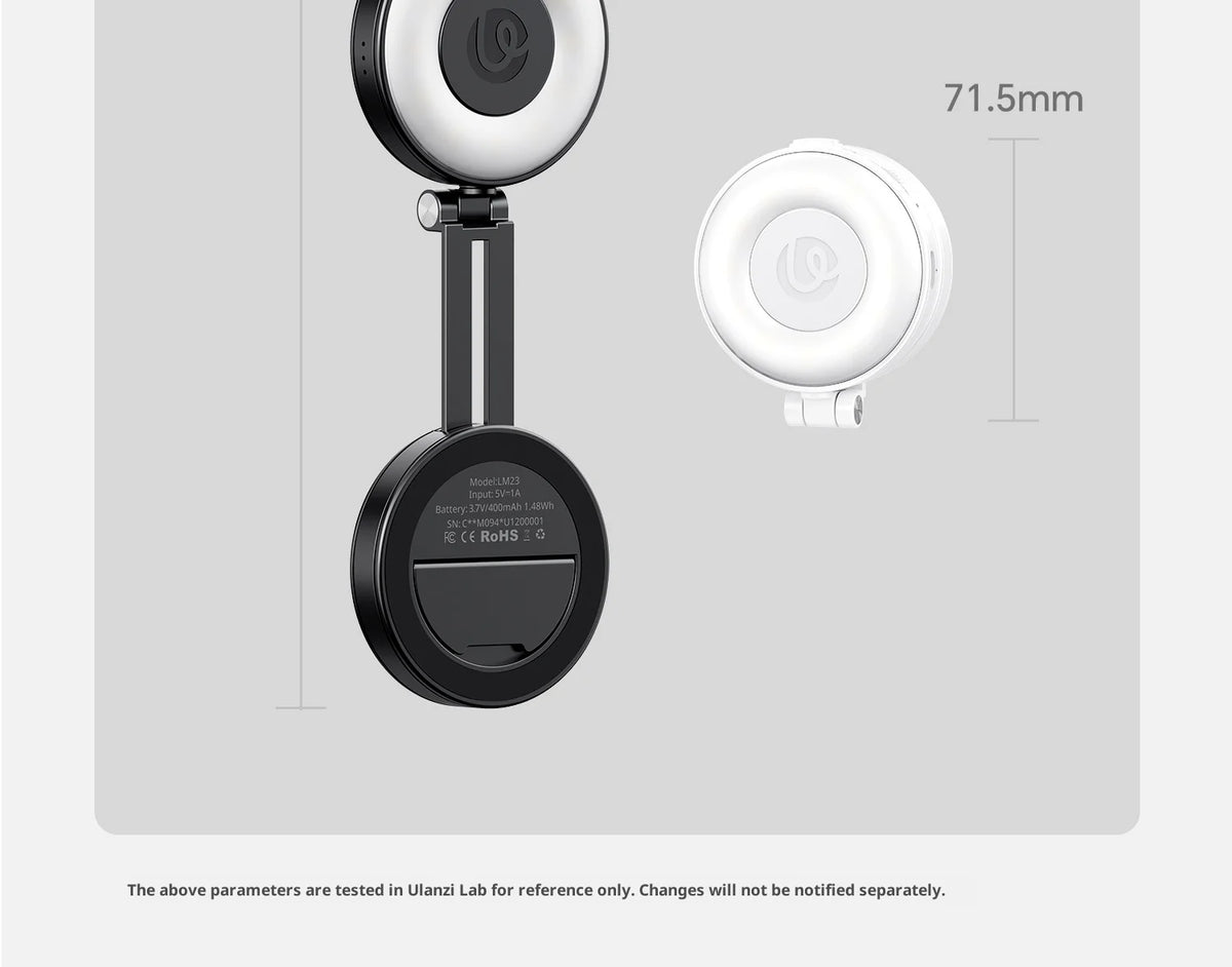 Original Ulanzi Lm23 Magnetic Phone Selfie Light Built-In