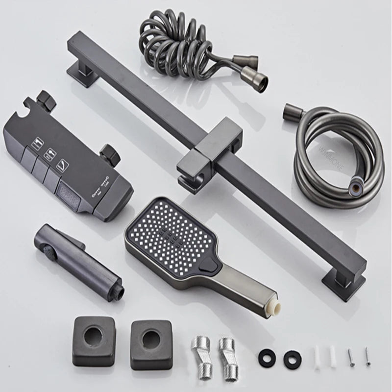 Modern Shower System Full Grey Way Piano Keys