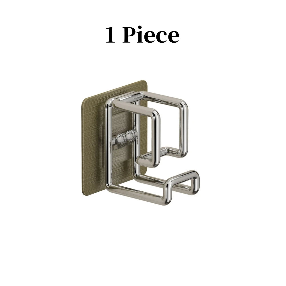 1/2/4/6pcs Stainless Steel Washbasin Hook Punch-Free Bathroom