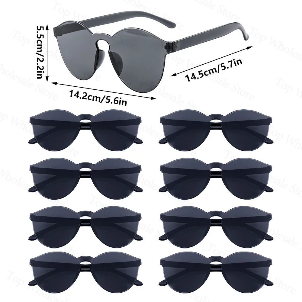 12-100pcs Wedding Bridal Heart Shaped Sunglasses Party Favors