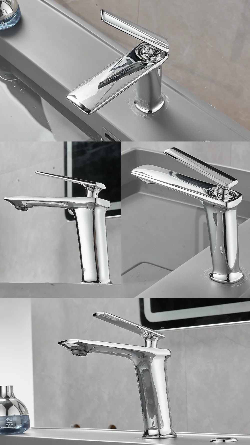 Basin Faucets Black Brass Faucet Cold Bathroom Sink