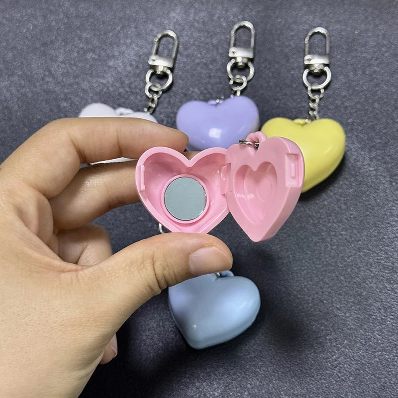 Mini Diy Plastic Box Keychain Mirror Storage In