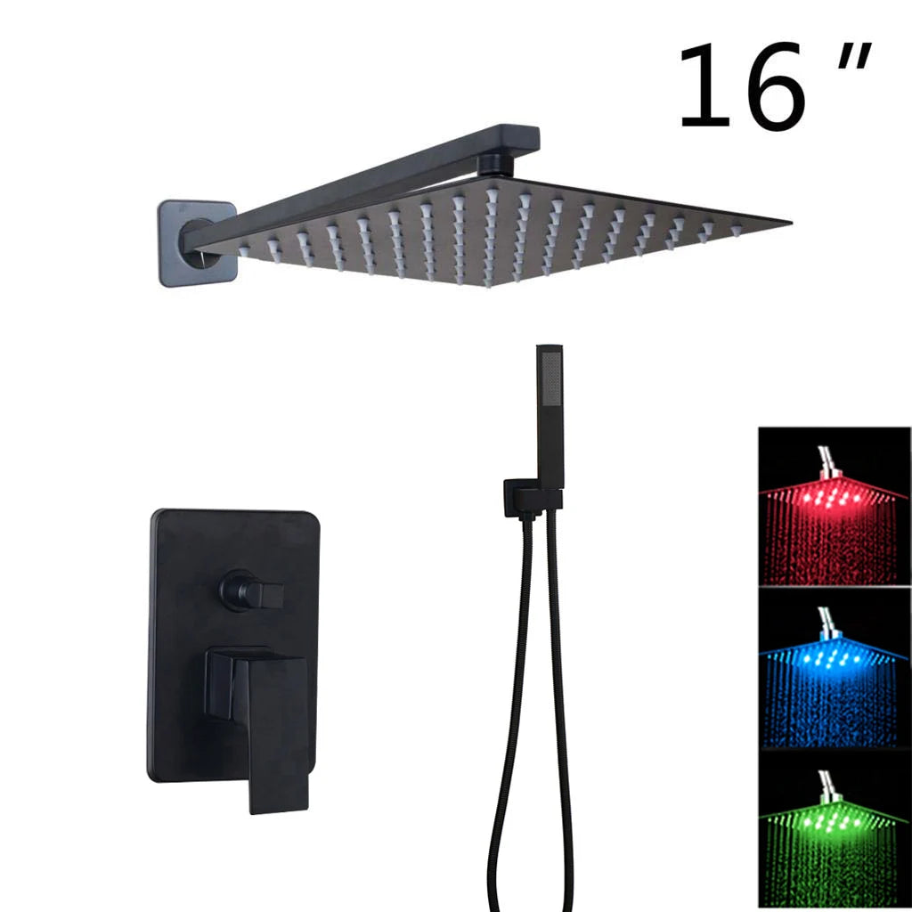 Kemaidi Bathroom 2-3 Way Shower Faucet Black 3-Functions