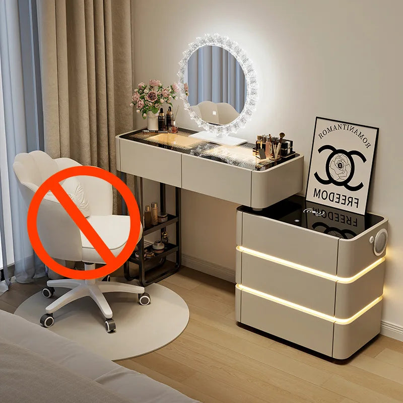 Modern Dressing Table Vanity Desk Wireless Charge Station