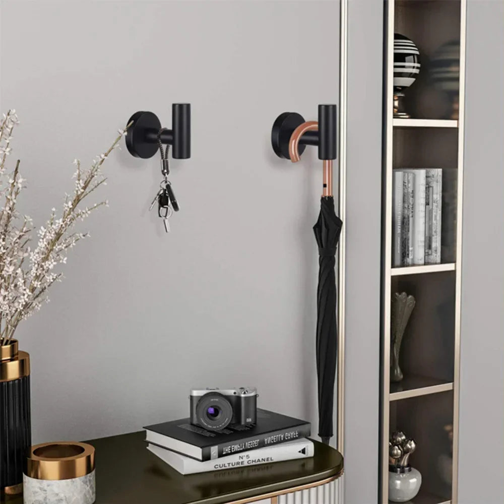 2pcs Polished Bathroom Towel Hooks Stainless Steel Coat