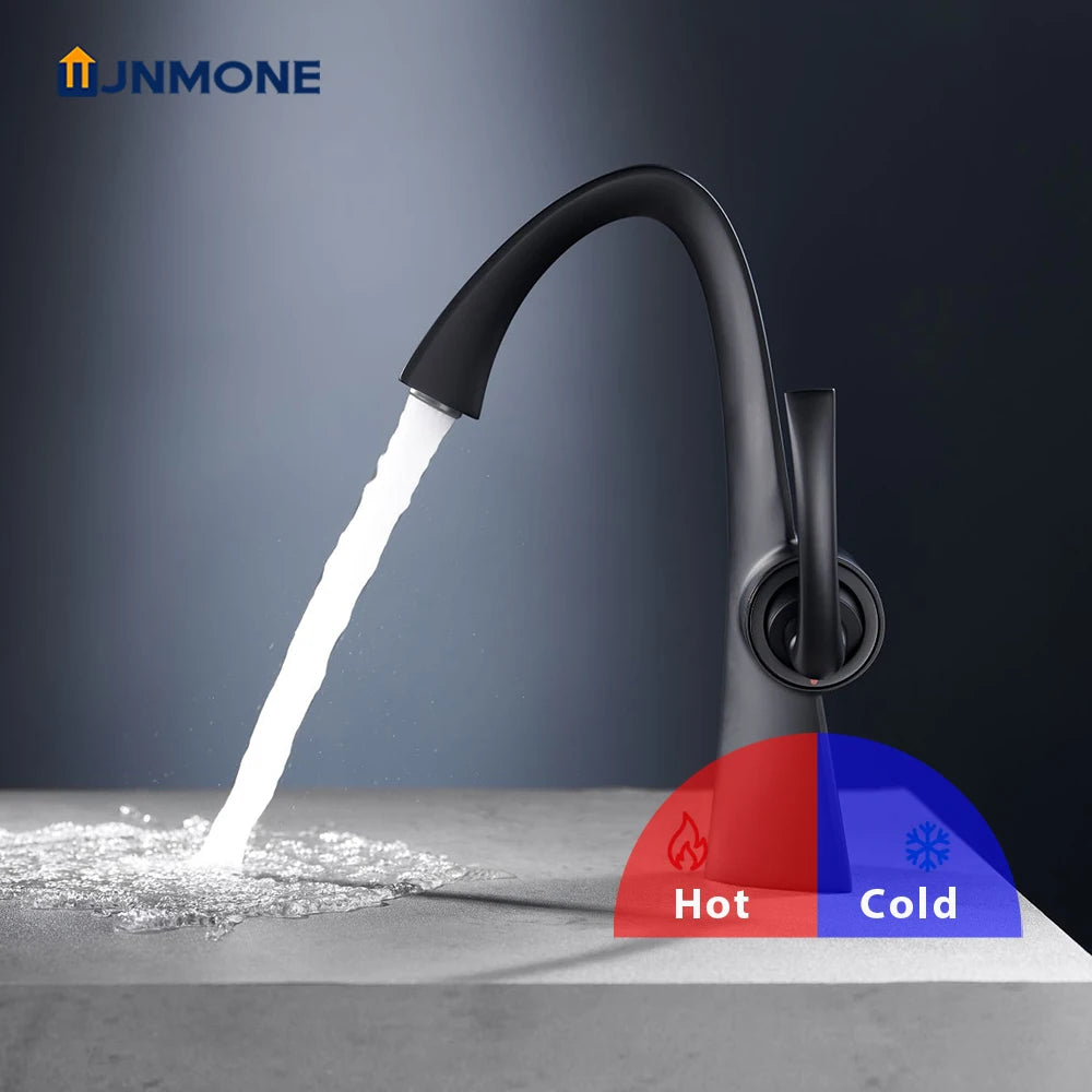 Modern Design Bathroom Sink Faucet Lever Hole Cold